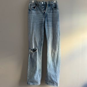 Straight High Jeans- Light denim blue- Size S